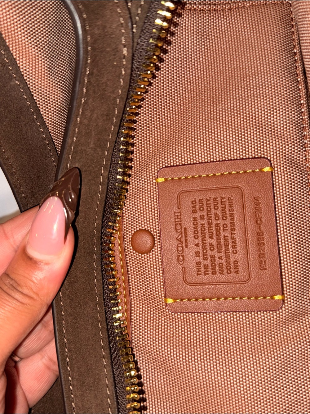 Brown Suede Shoulder Bag - Drifter 31 Coach - Picture 5 of 5